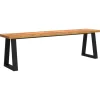 Penkki elävillä reunoilla 160 cm täysi akasiapuu (53295)