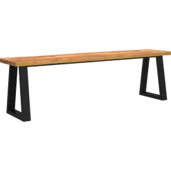 Penkki elävillä reunoilla 160 cm täysi akasiapuu (53295)