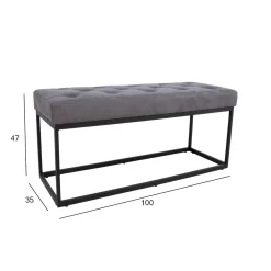 Penkki Home4You Brigite 100x35x47cm harmaa