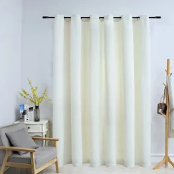 Pimennysverho metallirenkailla sametti kerma 290x245 cm