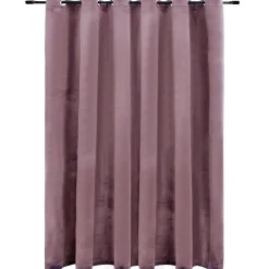 Pimennysverho metallirenkailla sametti pinkki 290x245 cm