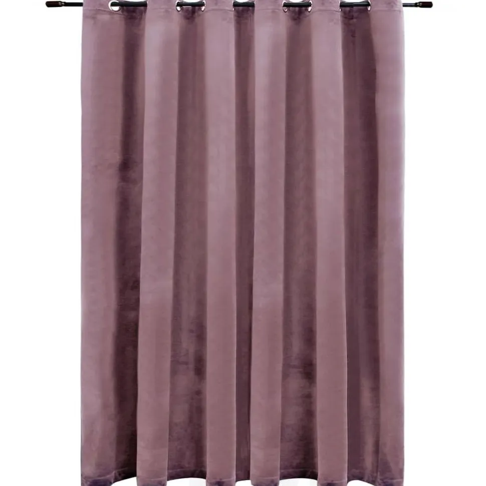 Pimennysverho metallirenkailla sametti pinkki 290x245 cm
