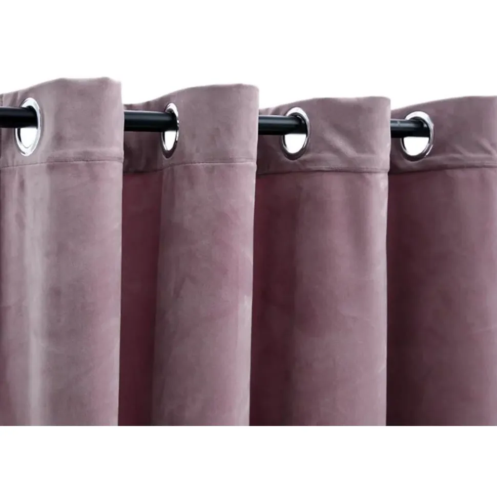 Pimennysverho metallirenkailla sametti pinkki 290x245 cm