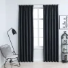 Pimennysverhot koukuilla 2 kpl antrasiitti 140x175 cm