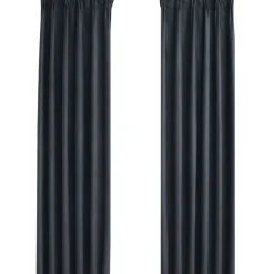 Pimennysverhot koukuilla 2 kpl antrasiitti 140x175 cm