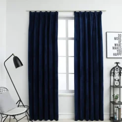 Pimennysverhot koukuilla 2kpl sametti 140x245cm