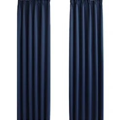 Pimennysverhot koukuilla 2 kpl sininen 140x225 cm