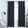 Pimennysverhot metallirenkailla 2 kpl antrasiitti 140x245 cm