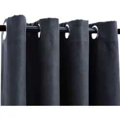Pimennysverhot metallirenkailla 2 kpl antrasiitti 140x245 cm