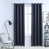 Pimennysverhot metallirenkailla 2 kpl antrasiitti 140x225cm