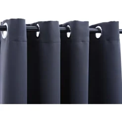 Pimennysverhot metallirenkailla 2 kpl antrasiitti 140x225cm