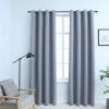 Pimennysverhot metallirenkailla 2 kpl harmaa 140x225cm