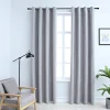 Pimennysverhot metallirenkailla 2 kpl harmaa 140x225 cm