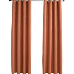 Pimennysverhot metallirenkailla 2 kpl ruoste 140x225 cm