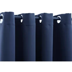 Pimennysverhot metallirenkailla 2 kpl sininen 140x225 cm