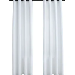 Pimennysverhot metallirenkailla 2 kpl valkoinen 140x225 cm