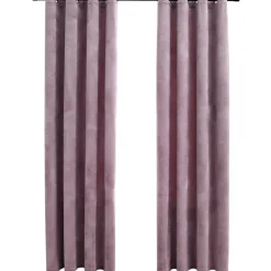 Pimennysverhot renkailla 2 kpl sametti pinkki 140x245 cm