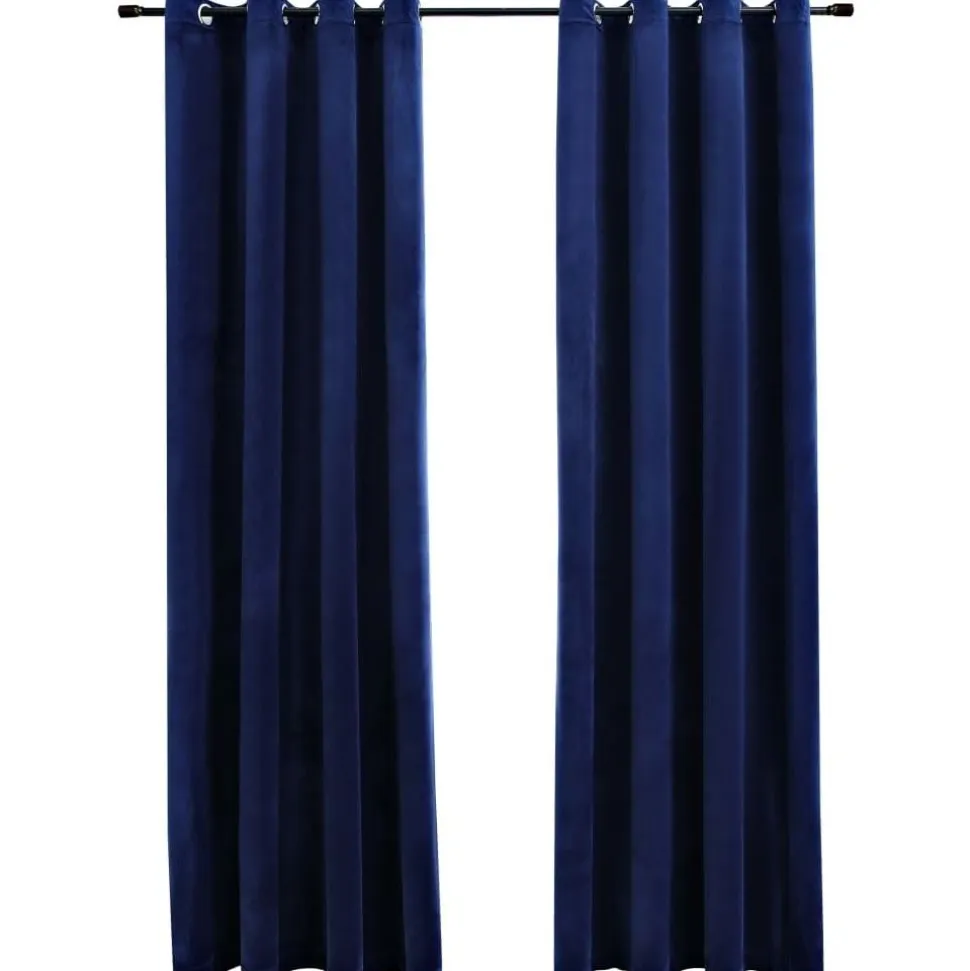 Pimennysverhot renkailla 2kpl sametti 140x225cm