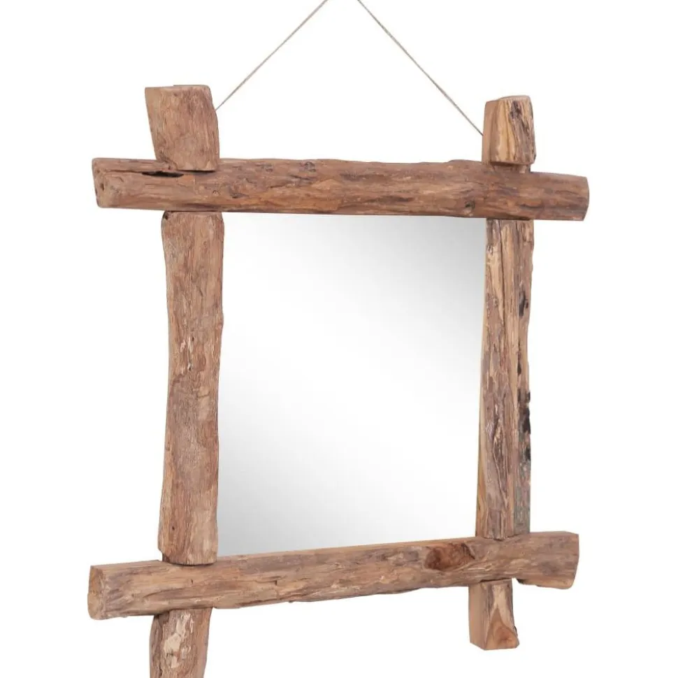 Pölkkypeili luonnollinen 70x70 cm täysi kierrätetty puu