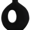Puinen koristevaasi Eglo Living Melobody, 16.5cm, musta