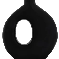 Puinen koristevaasi Eglo Living Melobody, 16.5cm, musta