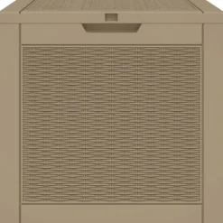 Puutarhan säilytysarkku 55,5x43x53 cm, vaaleanruskea, polypropeeni