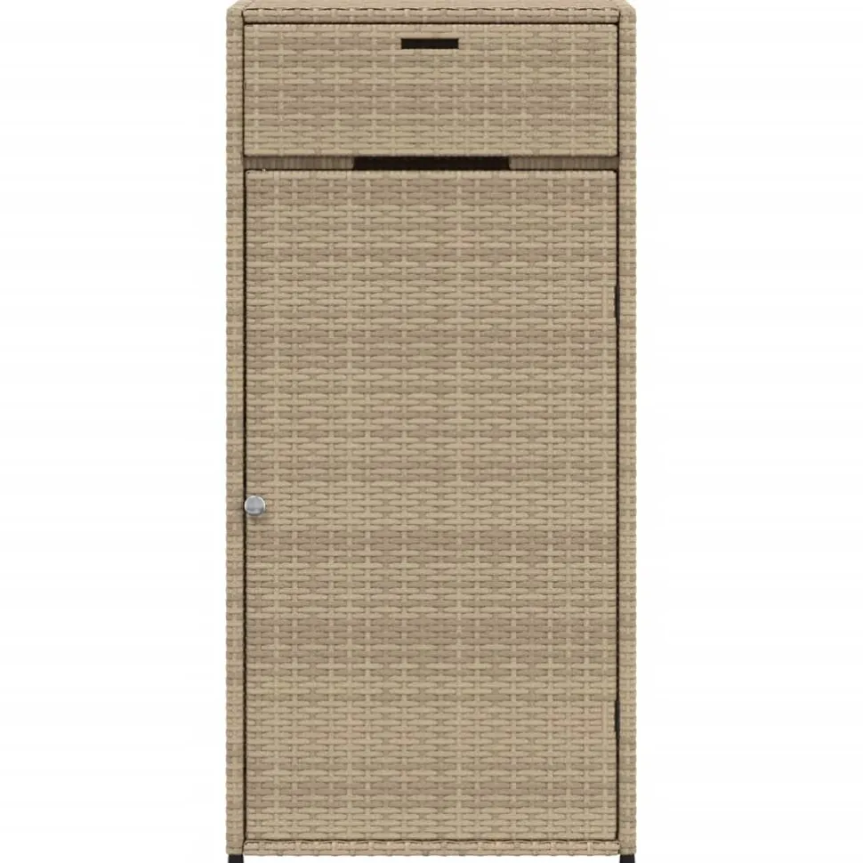 Puutarhan säilytyskaappi beige 55x55x111 cm polyrottinki