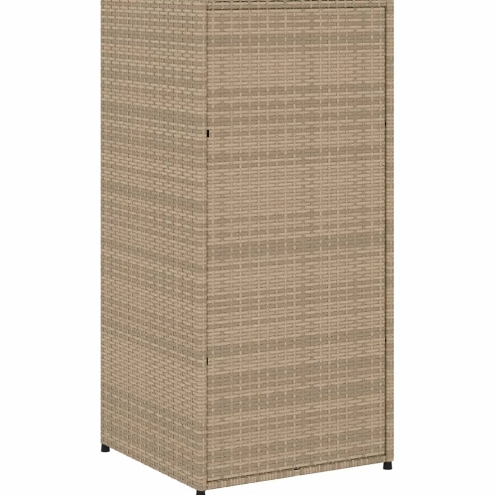 Puutarhan säilytyskaappi beige 55x55x111 cm polyrottinki