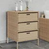 Puutarhan säilytyskaappi beige 55x59x80 cm polyrottinki