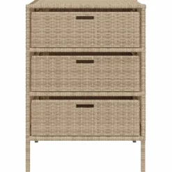 Puutarhan säilytyskaappi beige 55x59x80 cm polyrottinki