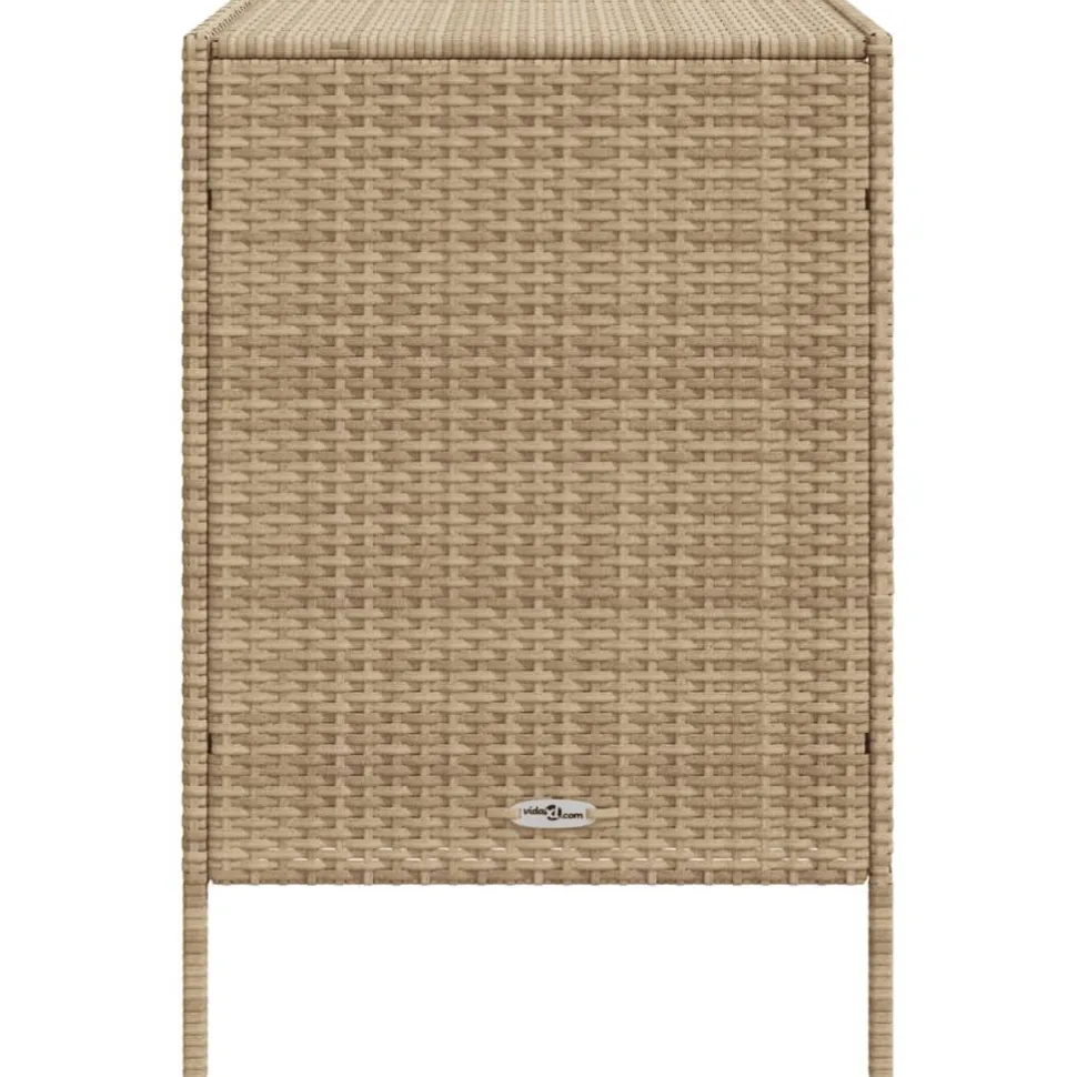 Puutarhan säilytyskaappi beige 55x59x80 cm polyrottinki