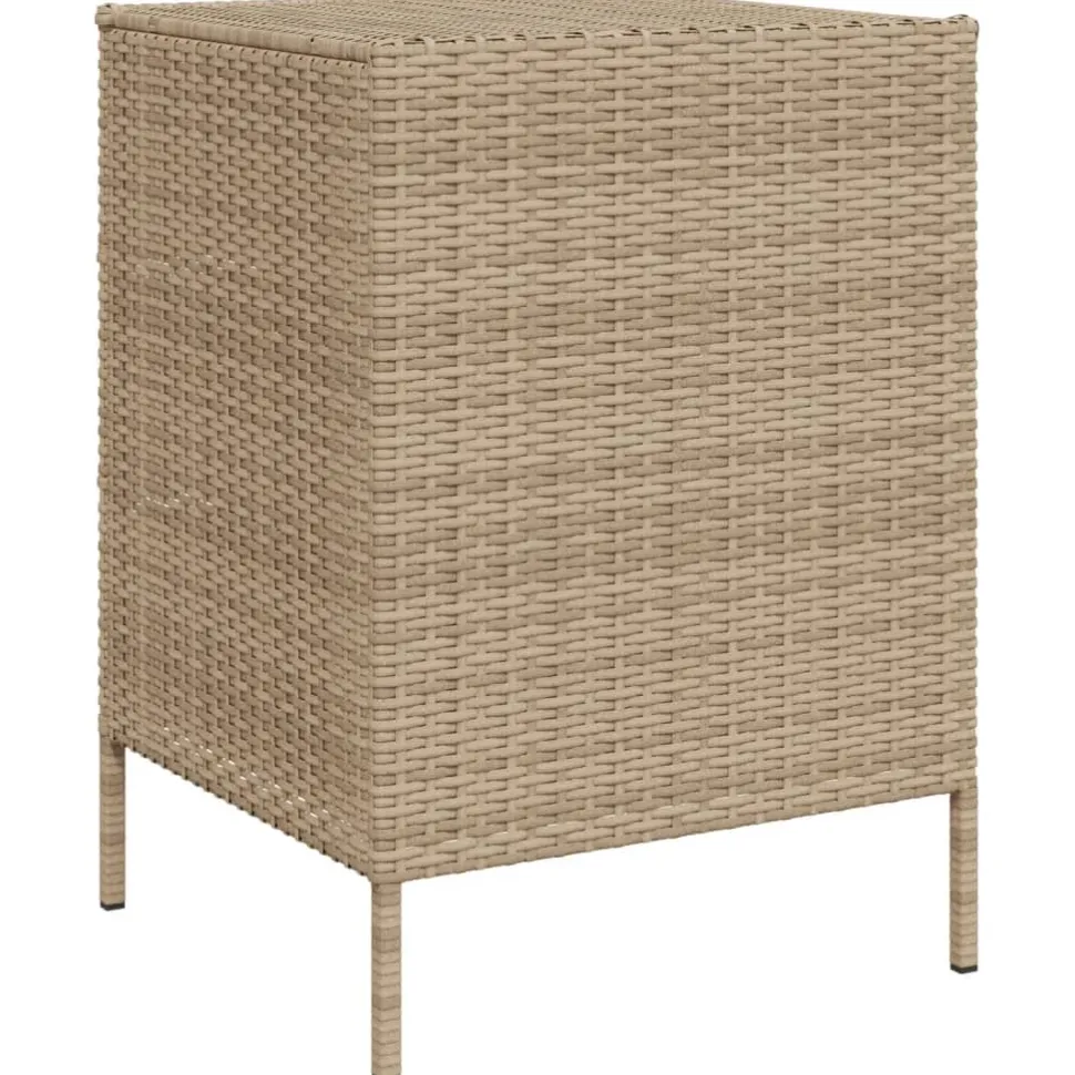 Puutarhan säilytyskaappi beige 55x59x80 cm polyrottinki