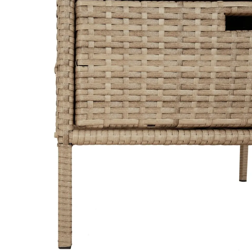 Puutarhan säilytyskaappi beige 55x59x80 cm polyrottinki