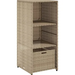 Puutarhan säilytyskaappi beige 50x55x115 cm polyrottinki