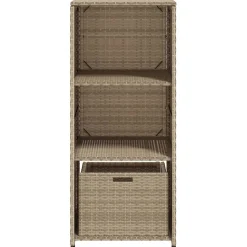 Puutarhan säilytyskaappi beige 50x55x115 cm polyrottinki