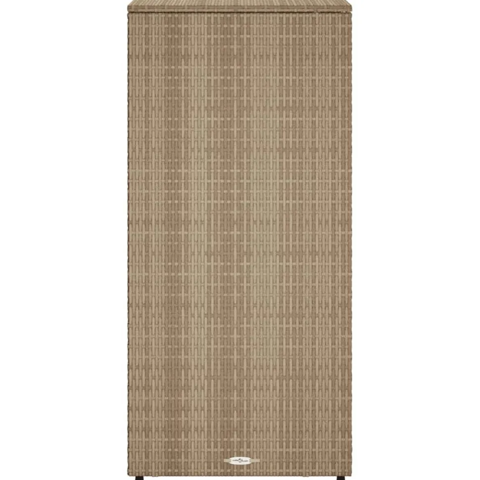 Puutarhan säilytyskaappi beige 50x55x115 cm polyrottinki