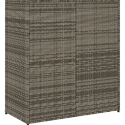 Puutarhan säilytyskaappi harmaa 105x55x113 cm polyrottinki