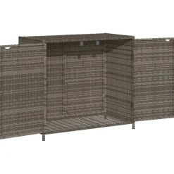 Puutarhan säilytyskaappi harmaa 83x45x76 cm polyrottinki