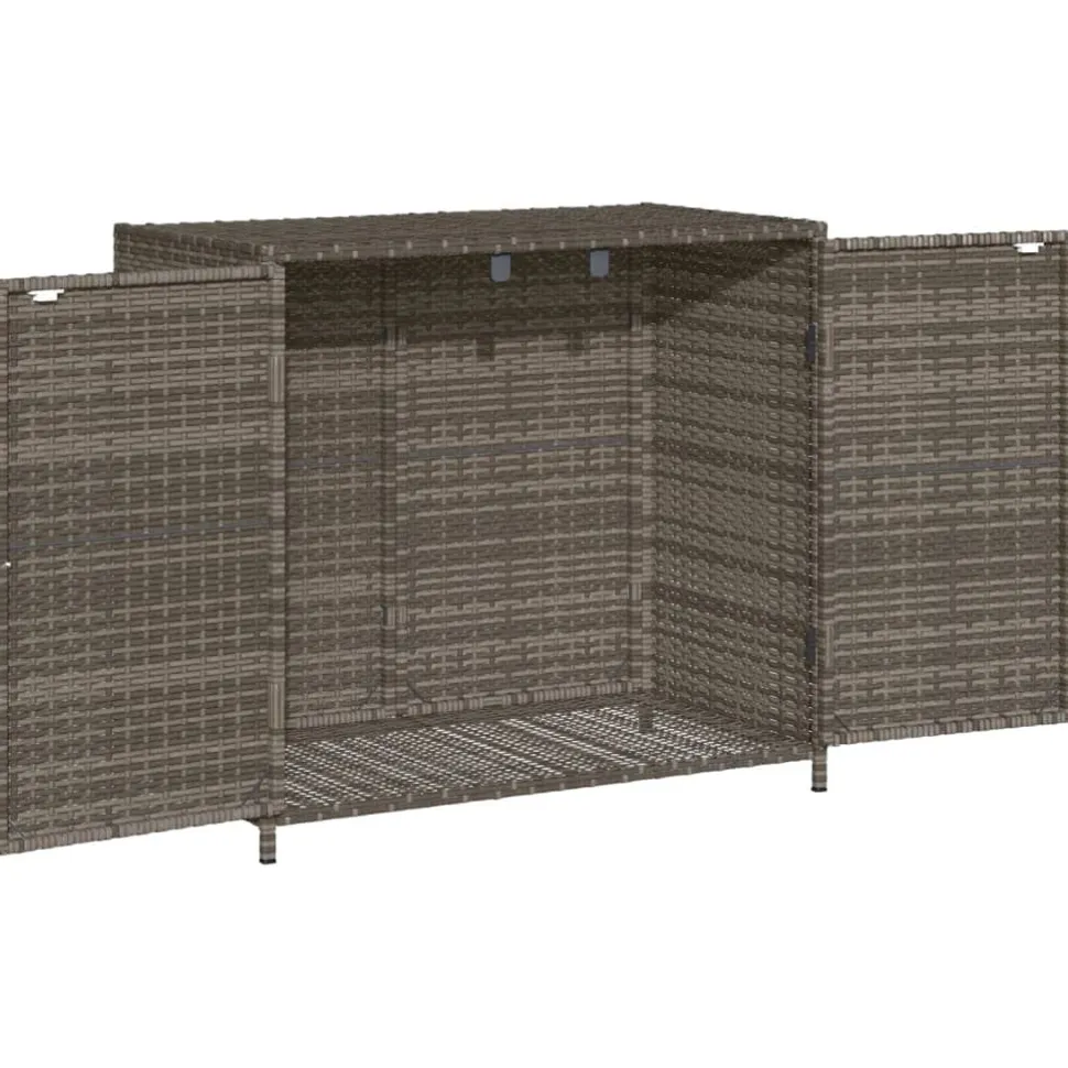 Puutarhan säilytyskaappi harmaa 83x45x76 cm polyrottinki