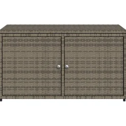 Puutarhan säilytyskaappi harmaa 110x55x60,5 cm polyrottinki