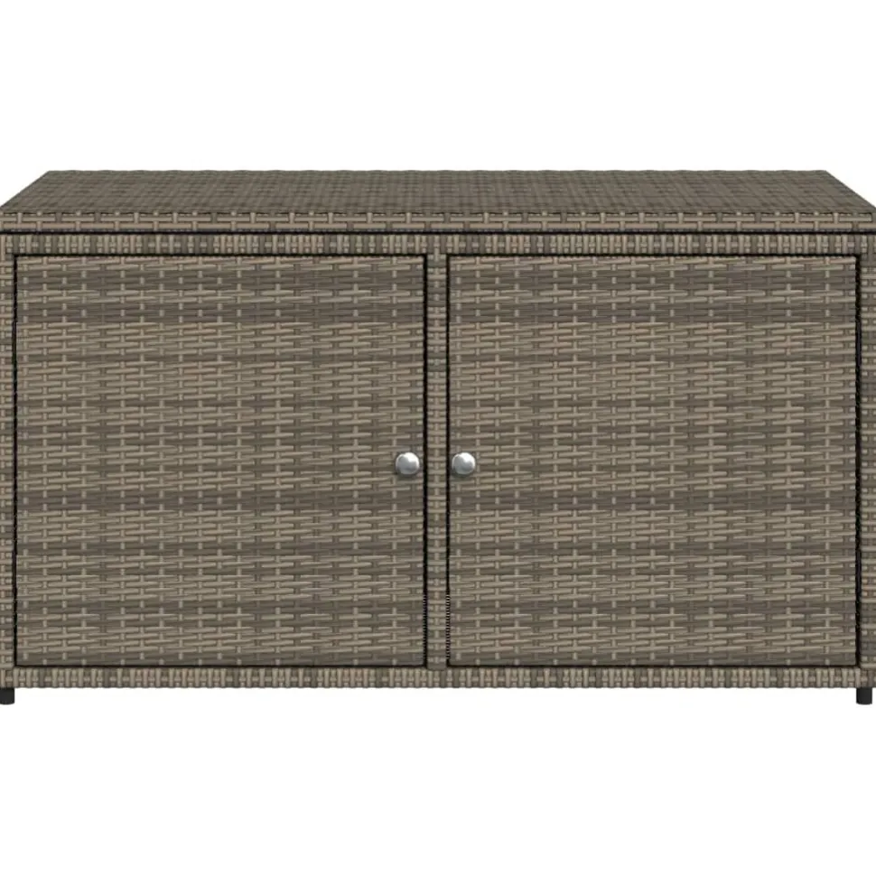 Puutarhan säilytyskaappi harmaa 110x55x60,5 cm polyrottinki