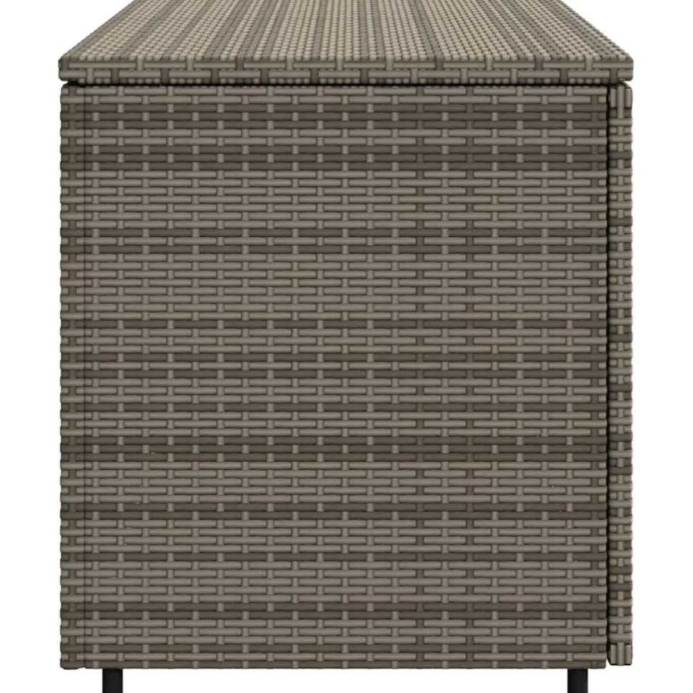 Puutarhan säilytyskaappi harmaa 110x55x60,5 cm polyrottinki