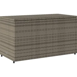 Puutarhan säilytyskaappi harmaa 110x55x60,5 cm polyrottinki