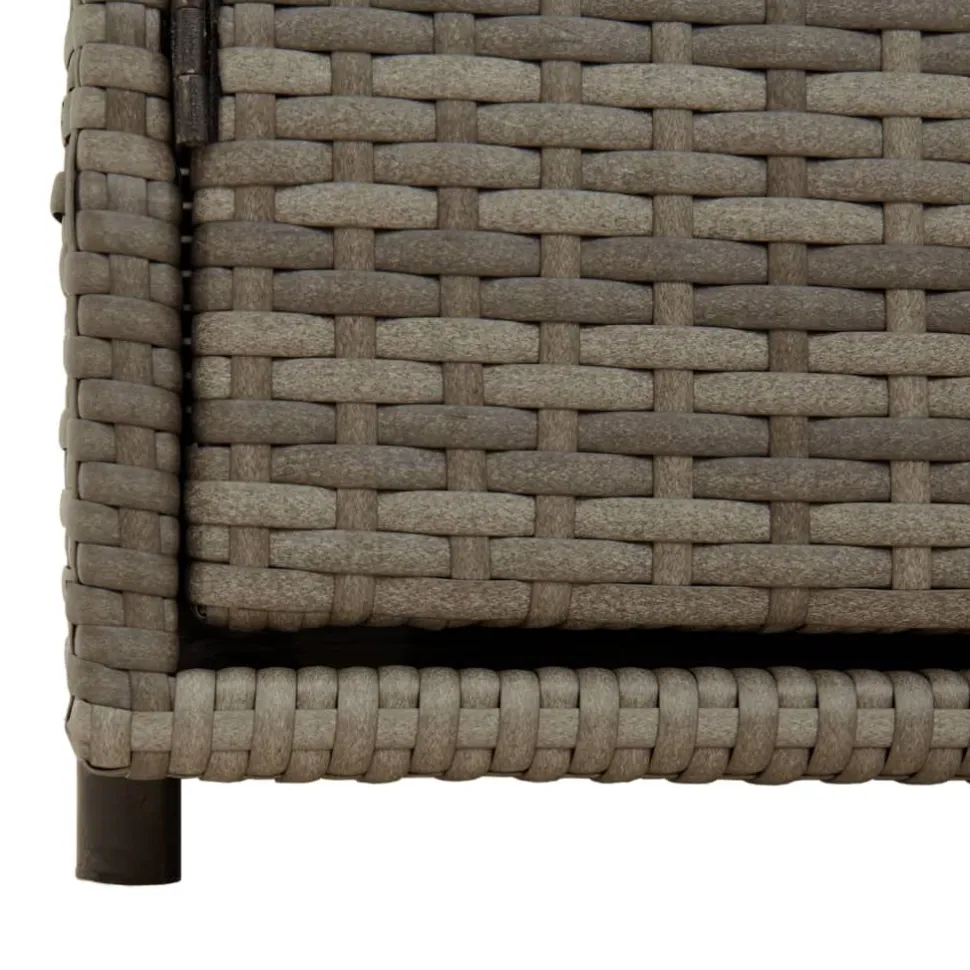 Puutarhan säilytyskaappi harmaa 110x55x60,5 cm polyrottinki