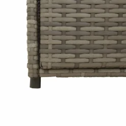 Puutarhan säilytyskaappi harmaa 55x55x111 cm polyrottinki