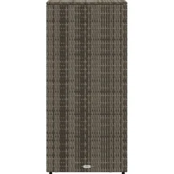 Puutarhan säilytyskaappi harmaa 50x55x115 cm polyrottinki