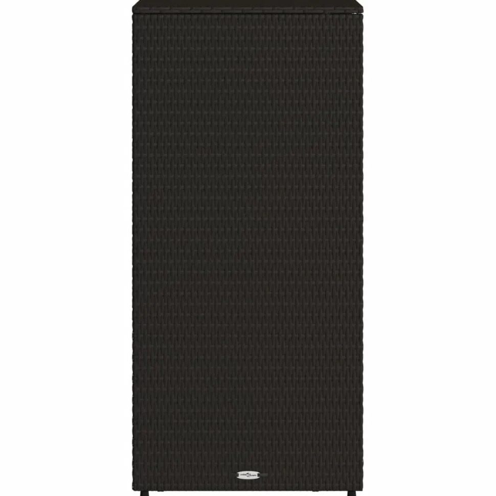 Puutarhan säilytyskaappi musta 50x55x115 cm polyrottinki
