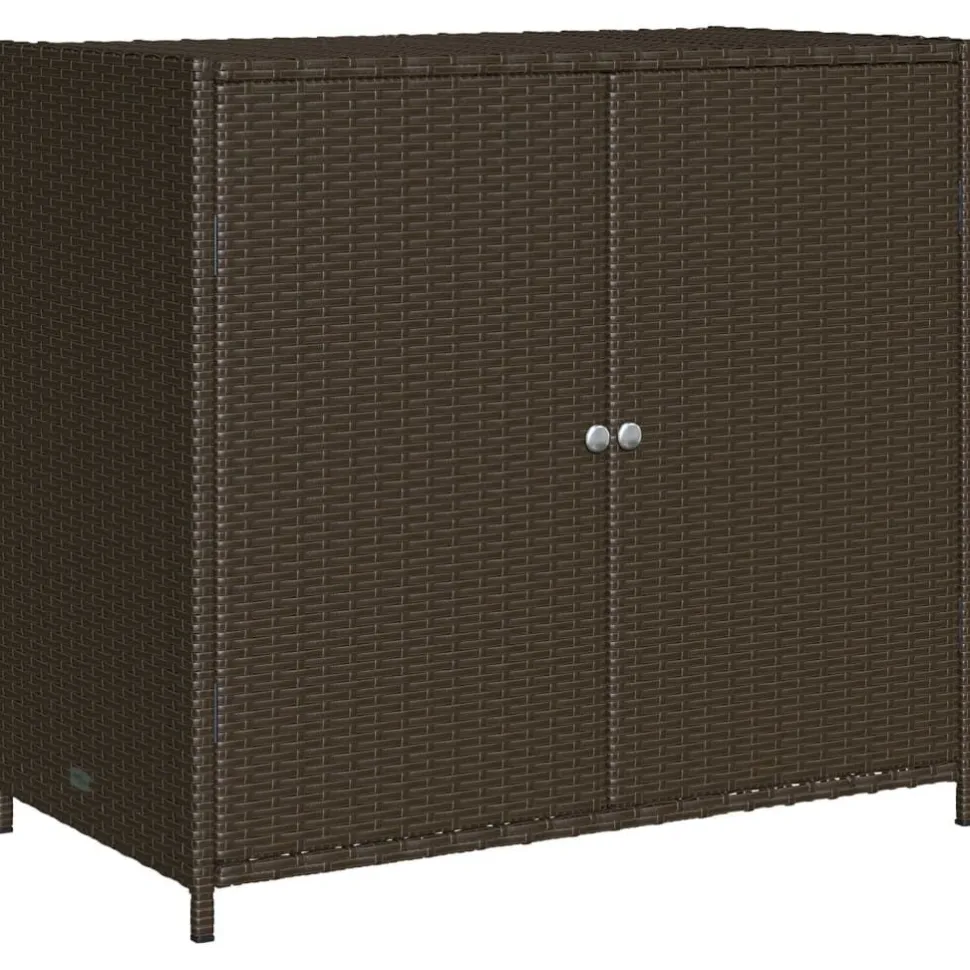 Puutarhan säilytyskaappi ruskea 83x45x76 cm polyrottinki