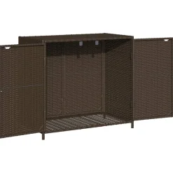 Puutarhan säilytyskaappi ruskea 83x45x76 cm polyrottinki