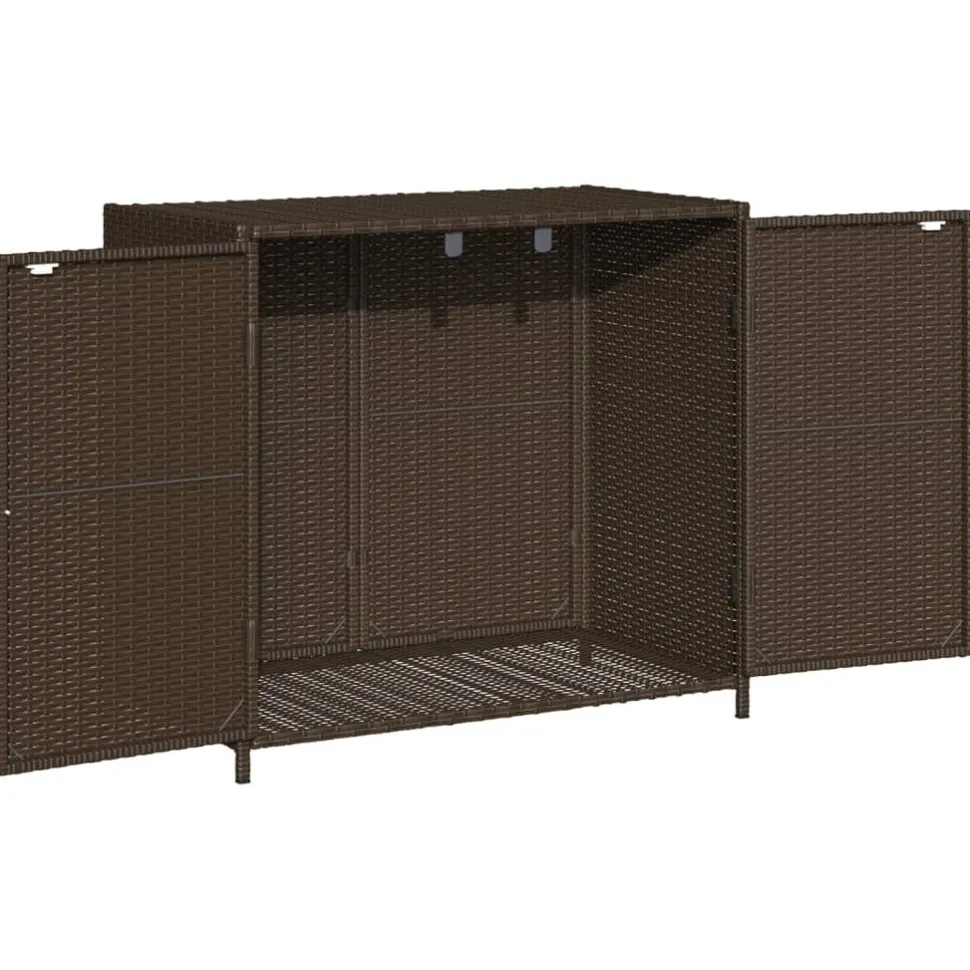 Puutarhan säilytyskaappi ruskea 83x45x76 cm polyrottinki